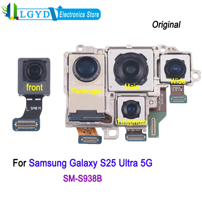 

Оригинальная передняя / задняя камера для Samsung Galaxy S25 Ultra SM-S938B, телефонная телеобъективная/первископ/широкая/вняя задняя камера, замена