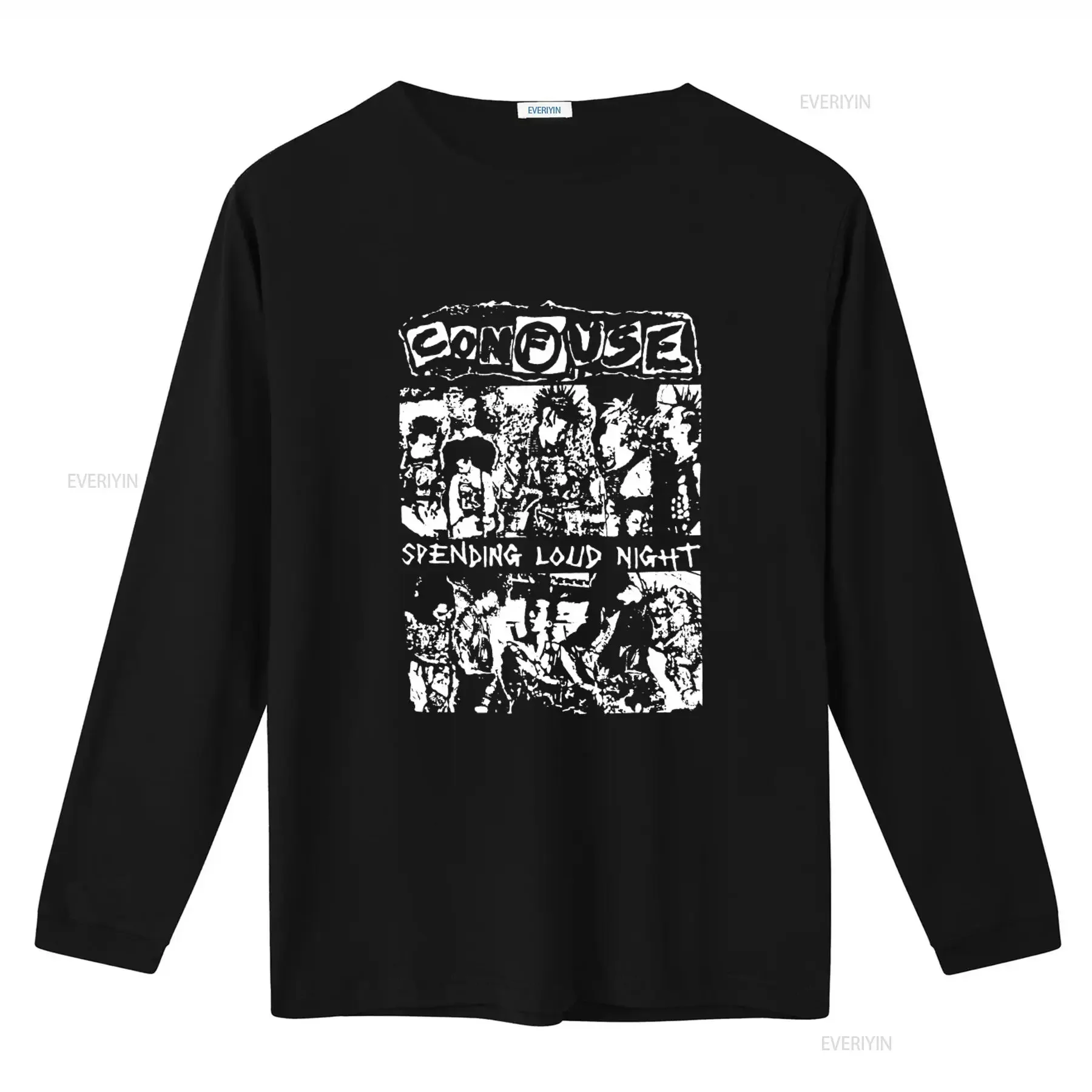 Confuse Spending Loud Night Punk Rock Style T Shirt for  vintage Washed streetwear designer clothes Breathable