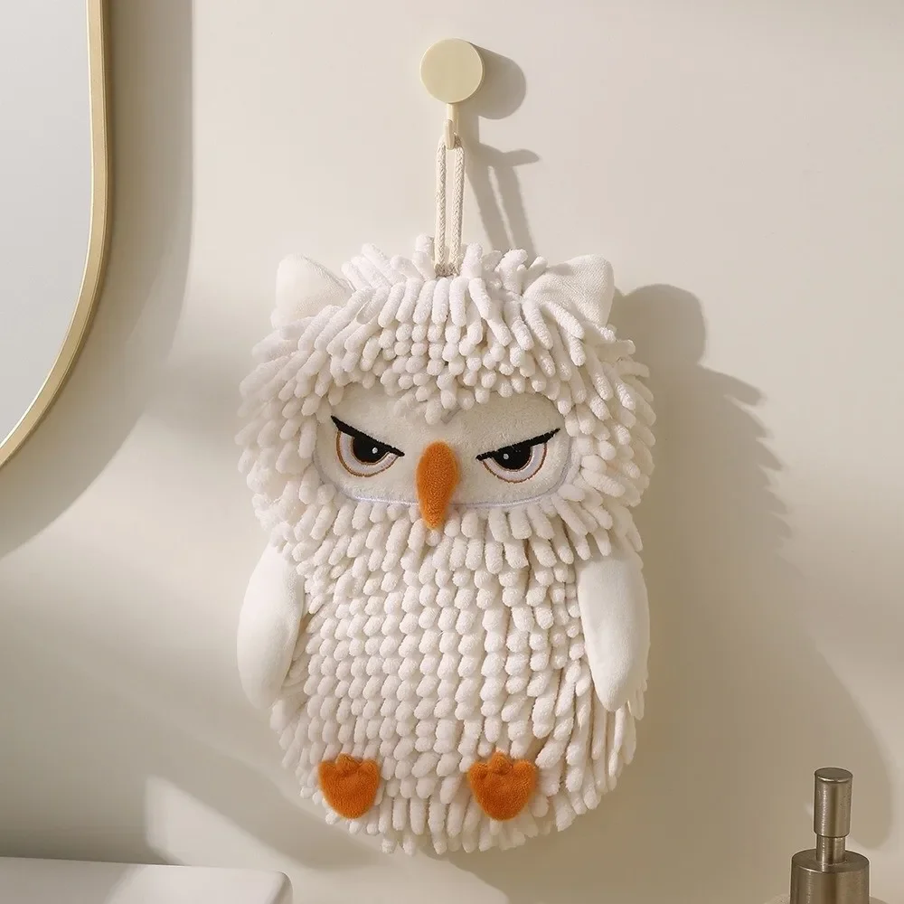 Cute Cartoon Animal Hand Towel Thickened Soft Absorbent Hand Towel Eco-Friendly Fast Drying Bathroom Towel Kitchen Use Gear