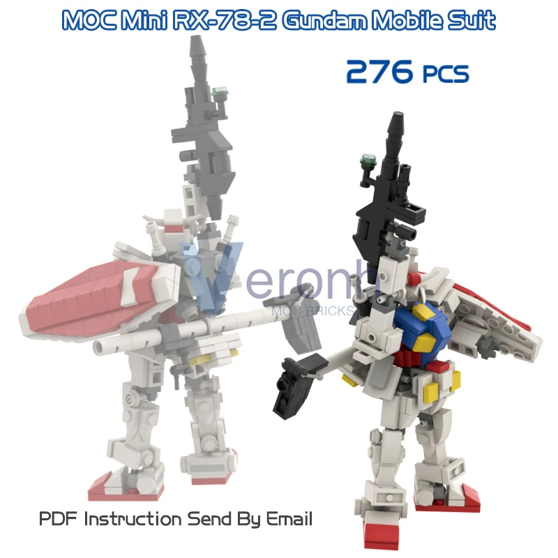 276 PCS MOC RX-78-2 Mecha Model Building Blocks Kit Creative Robot Action Figure Assembly Bricks Mindstorms Kid Toys Boy Gifts