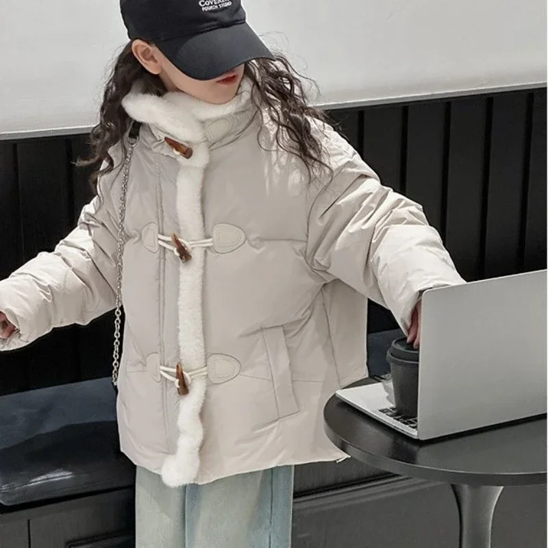 Girl's Puffer Coat 2025 Autumn Winter New Tween Plus Size Thickened Warm Traditional Chinese Style Winter Jacket