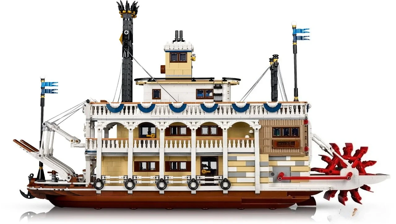 Conjuntos de blocos de construção clássicos Canal Steamboat 21356 compatíveis com partículas Legoed adequadas para presentes de Natal 4090 peças