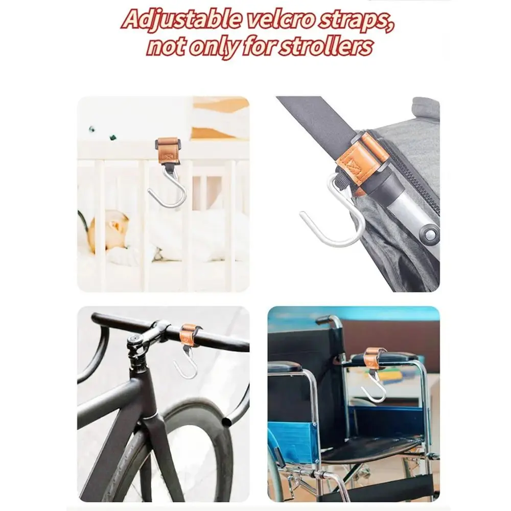 Urocze haczyki do wózka dziecięcego w kształcie litery S, jednokolorowe haczyki z PU, organizer do wózka, akcesoria do wózka, akcesoria do wózka dziecięcego.