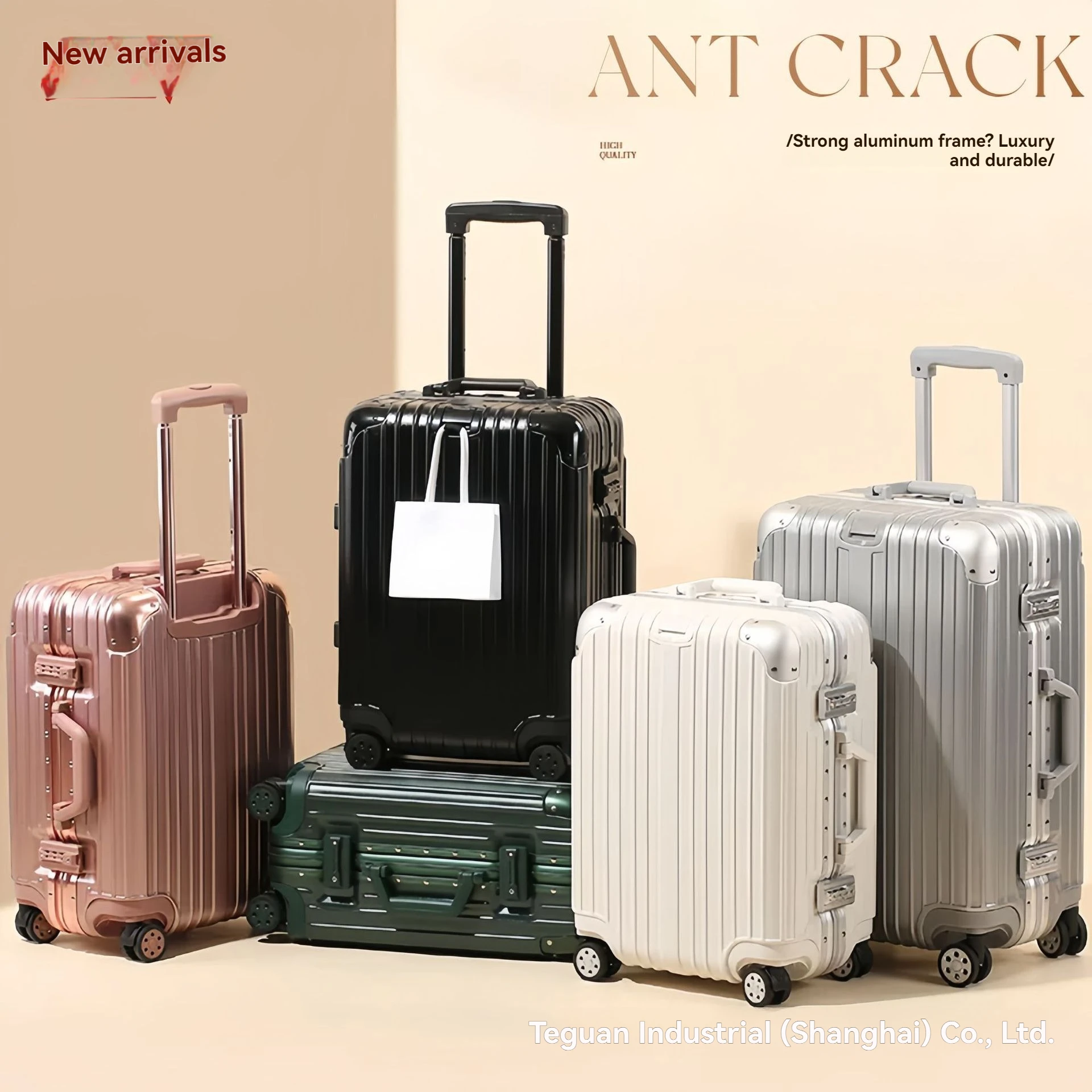 

Дорожный чемодан с алюминиевой рамой толщиной 29 года, бесшумные универсальные колеса, багаж из алюминиевого сплава, 24-дюймовый износостойкий и защищающий от падения.