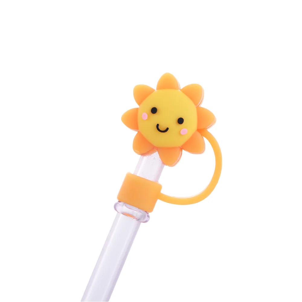 

Reusable Cute Glass Anti-Dust Silicone Straws Decorative Cap Straw Plug Anti-Dust Cap Bottle Accessories