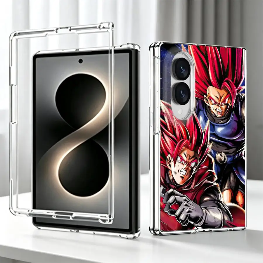 Dragons Balls Red Saiyan Case for Samsung Galaxy Z Fold 8 ZFold 8 PC Hard Luxury ZFold8 Phone Cover