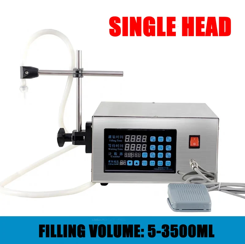 5-3500ml vulmachine met digitale besturing, pomp voor het vullen van dranken, melk, water, olie, parfumflessen en andere vloeistoffen.