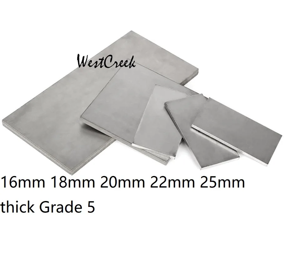 

WESTCREEK 18 20mm 22mm 25mm thick Grade 5 titanium alloy plate titanic sheet pure ti panel TI-6AL-4V GR5 grade TC4 dynamic plate