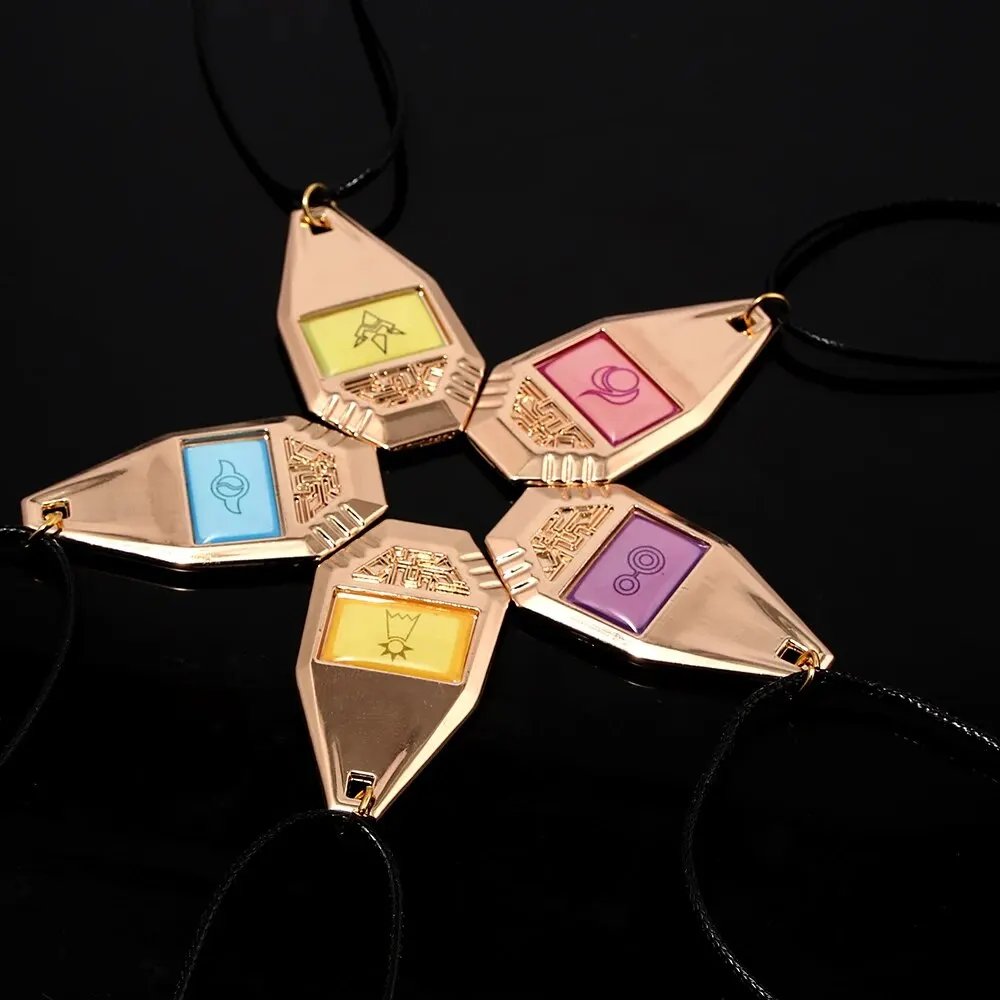 Digimon Adventure Tag Crest Necklace Digital Monster Courage Friendship Love Hope Evolution Pendant Cosplay Necklace Gift Toy