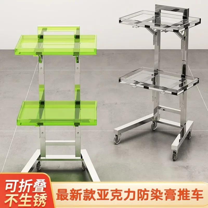 Small trolley, hair salon tools, haircuts, hair cutting, folding, special perm and dyeing car