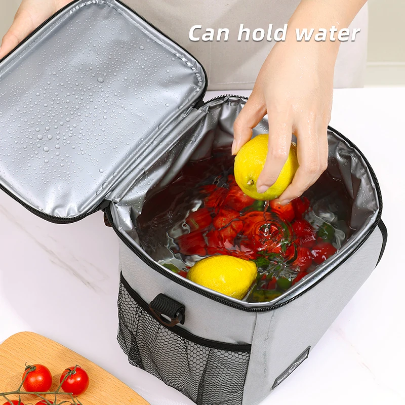 Insulated Lunch Bag Large Waterproof Ice Bag Portable Lunch Bags For Women Men Reusable Lunch Bag With Adjustable Shoulder Strap