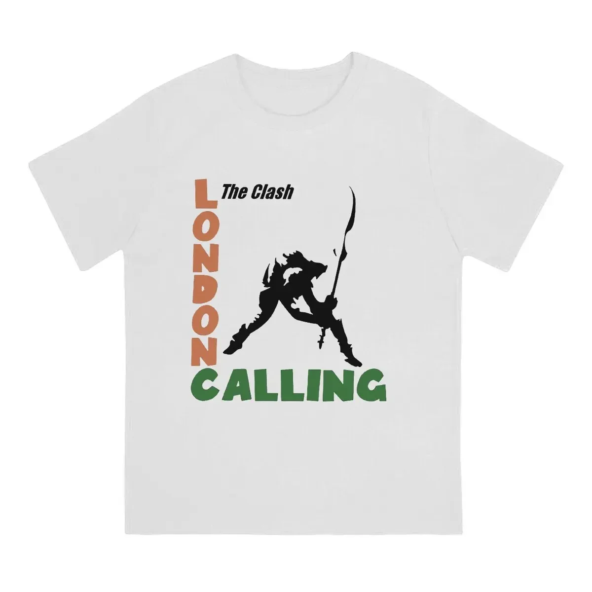 Classic Tops London Calling Men T Shirts T-The Clashs Novelty Tees Short Sleeve Round Collar T-Shirt