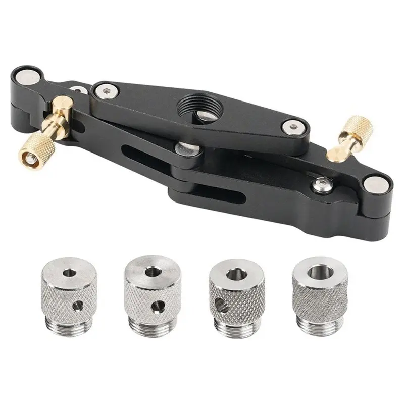 AWAH Centering Doweling Jig With 5/6/8/10Mm Drill Sleeves Hole Drill Guide Woodworking Joinery Positioner Locator Tool Kit