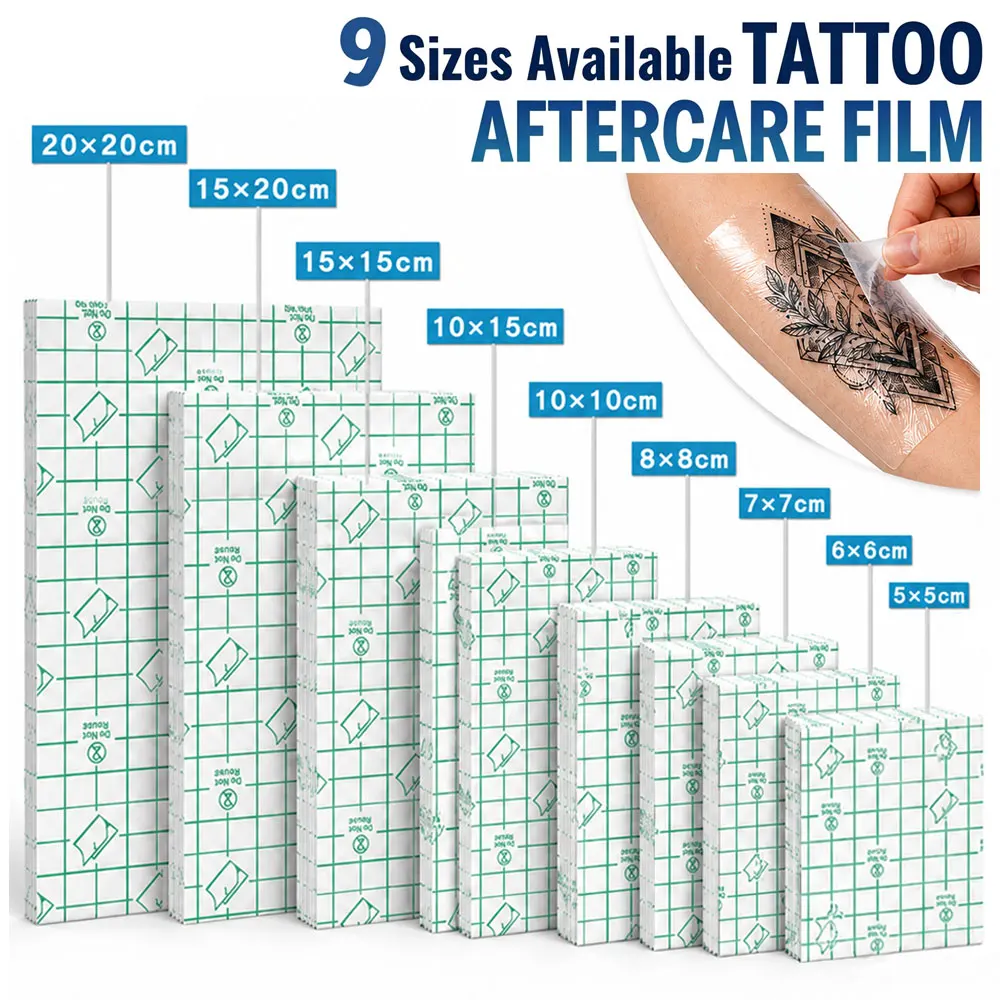 50/30 Stück Tattoo-Nachsorge-Bandage PU-Film Wasserdichter Tattoo-Schutz Heilpflaster Selbstklebende Abdeckung Reparatur-Bandage-Aufkleber