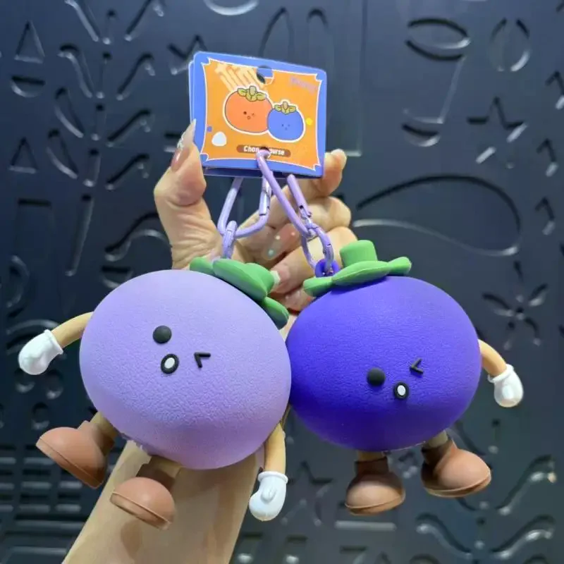Cute Cartoon Fruits & Vegetables PVC Coin Purse, Portable Mini Bag for Headphones, Backpack Pendant, Kids' Gift Toy