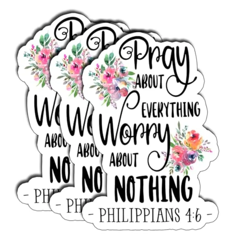 3 قطع من ملصقات اقتباسات الإيمان المسيحي لجهاز الكمبيوتر المحمول وزجاجة المياه ومجلة بهلوان V #2