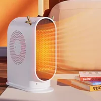 Calentador eléctrico de escritorio, calentador eléctrico portátil de 500W para el hogar, ventilador con termostato inteligente, calentador eléctrico de invierno, herramientas de calefacción