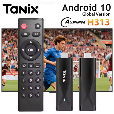 Original TANIX TX8 Smart TV Stick Android 10 TV Box Allwinner H313 2GB 16GB 2.4G WIFI 4K MINI TV Dongle