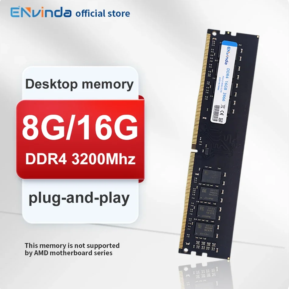 Envinda ddr4 ram 8gb 16gb 2666mhz 3200mhzdram memória dimm 288pin