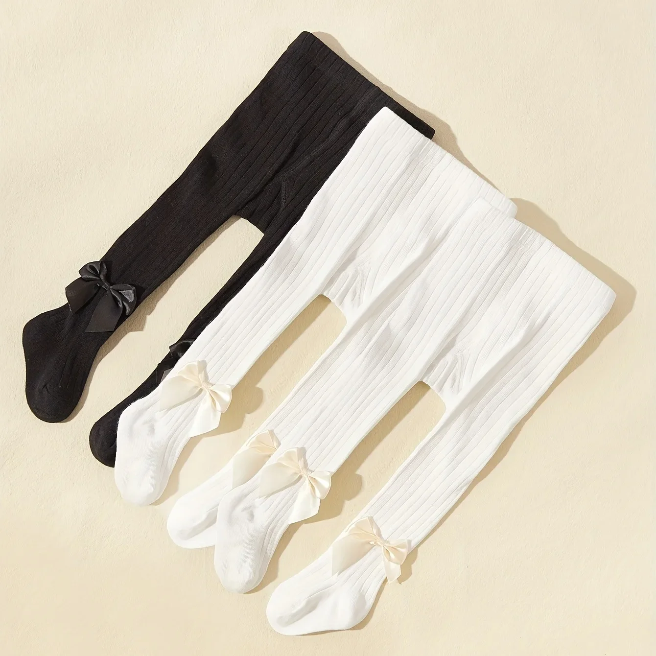 3PCS/Set Fashion Comfortable Breathable Cotton Pantyhose for Babies Spring and Autumn Princess Bowknot Girls