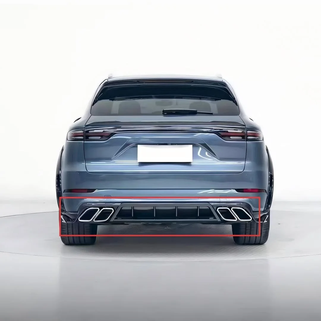 2025 포르쉐 카이엔 9Y0.2 MSY 스타일 드라이 카본 파이버 리어 디퓨저용 카본 파이버 자동차 리어 범퍼