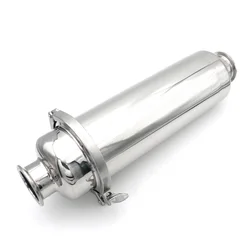 SS304 Stainless Steel Sanitary Inline Strainer Filter Fit 38 51mm Tube Pipe Tri Clamp 100 Mesh Beer Homebrew Ferrule 50.5 64mm