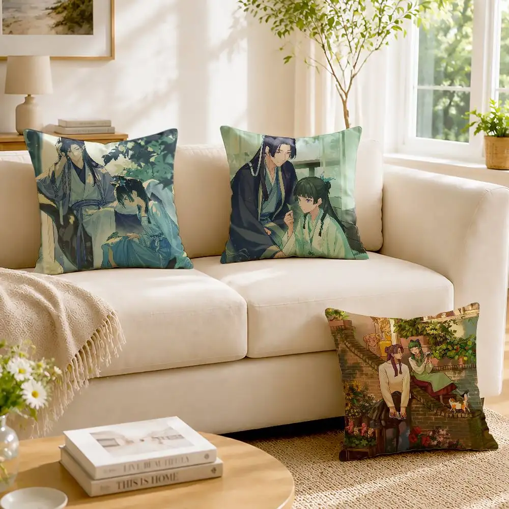 M-Maomao Jinshi The Apothecary Diaries Customizable Square Pillow case Double Sided Print Sofa Bedroom Decor Cushion Cover