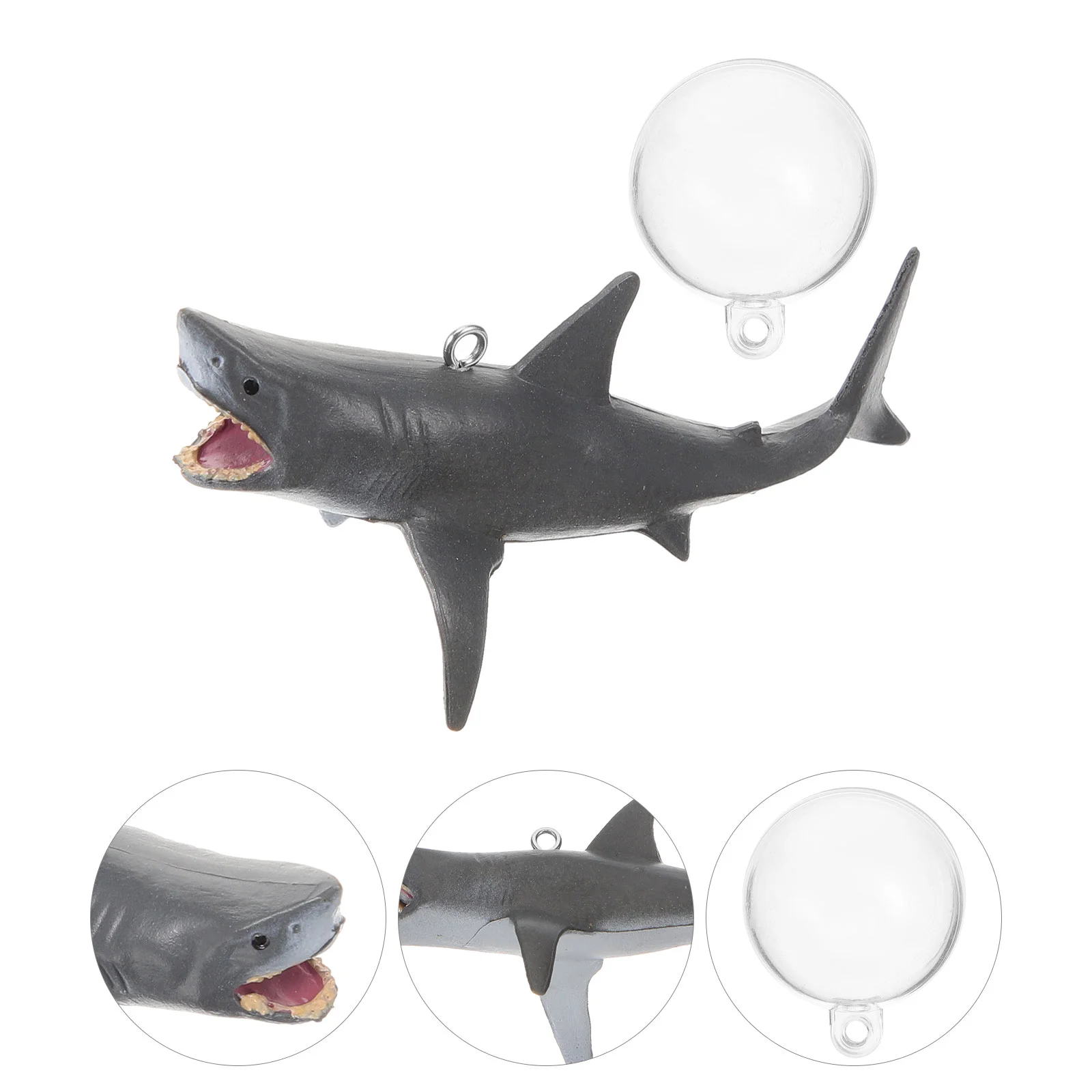 

2Pcs Shark Floating Decorations Realistic PVC Fish Tank Accessories Adjustable Rope Aquarium Layout Props Marine Animal nament