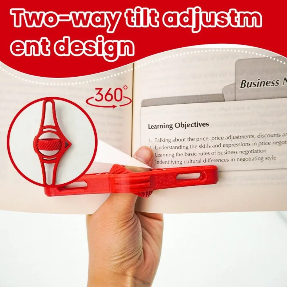 Penanda Buku Plastik Baru, Penyangga Jari, Penanda Halaman, Panduan Membaca, Pembuka Buku, Cincin Penanda Buku yang Praktis, untuk Siswa