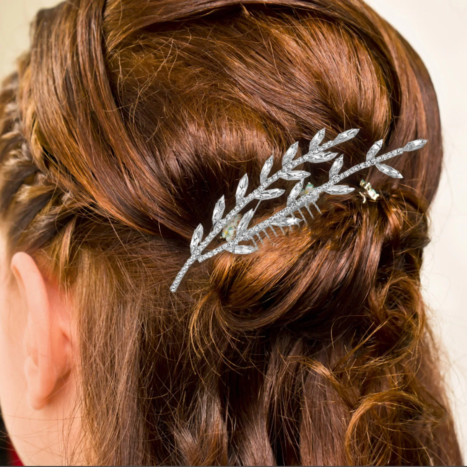 

Wedding Hair Comb Brides Rhinestone Accessories Bridal Headdress Headpiece Jewelry Clips Women Updos Comfortable All Day