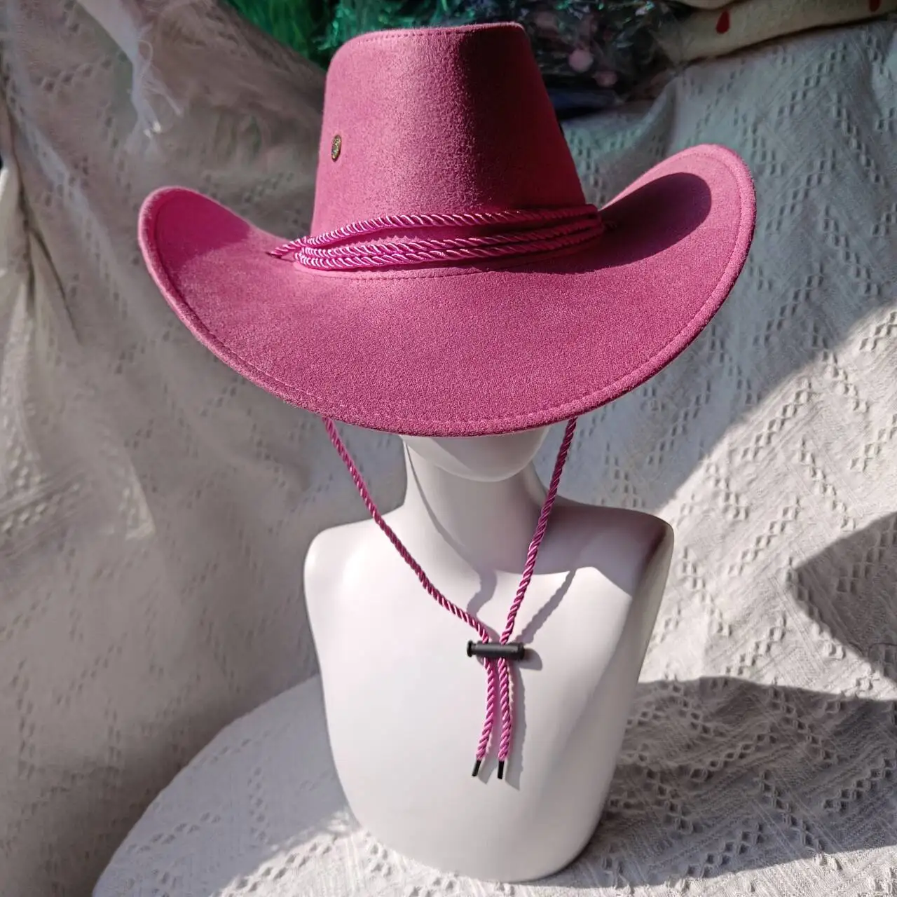 Western cowboy hat suede outdoor visor men\'s riding hat women\'s pink jazz cowboy big brim cowboy hat sombrero hombre