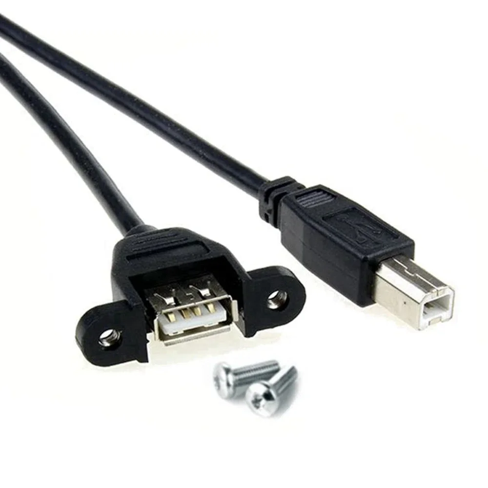 

Mini USB to USB-B printer extension cable with fixed screw hole male and female socket 30cm 50cm