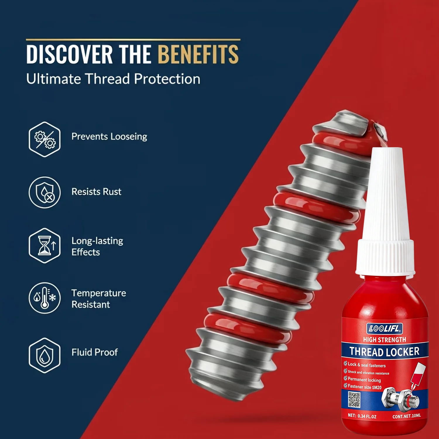 New 50G 243 271 Anaerobic Sealant Threadlocker Anti-Loosening Screw Glue For Metal Bolt Nut Thread Fasten Anti-Rust Adhesive 10G