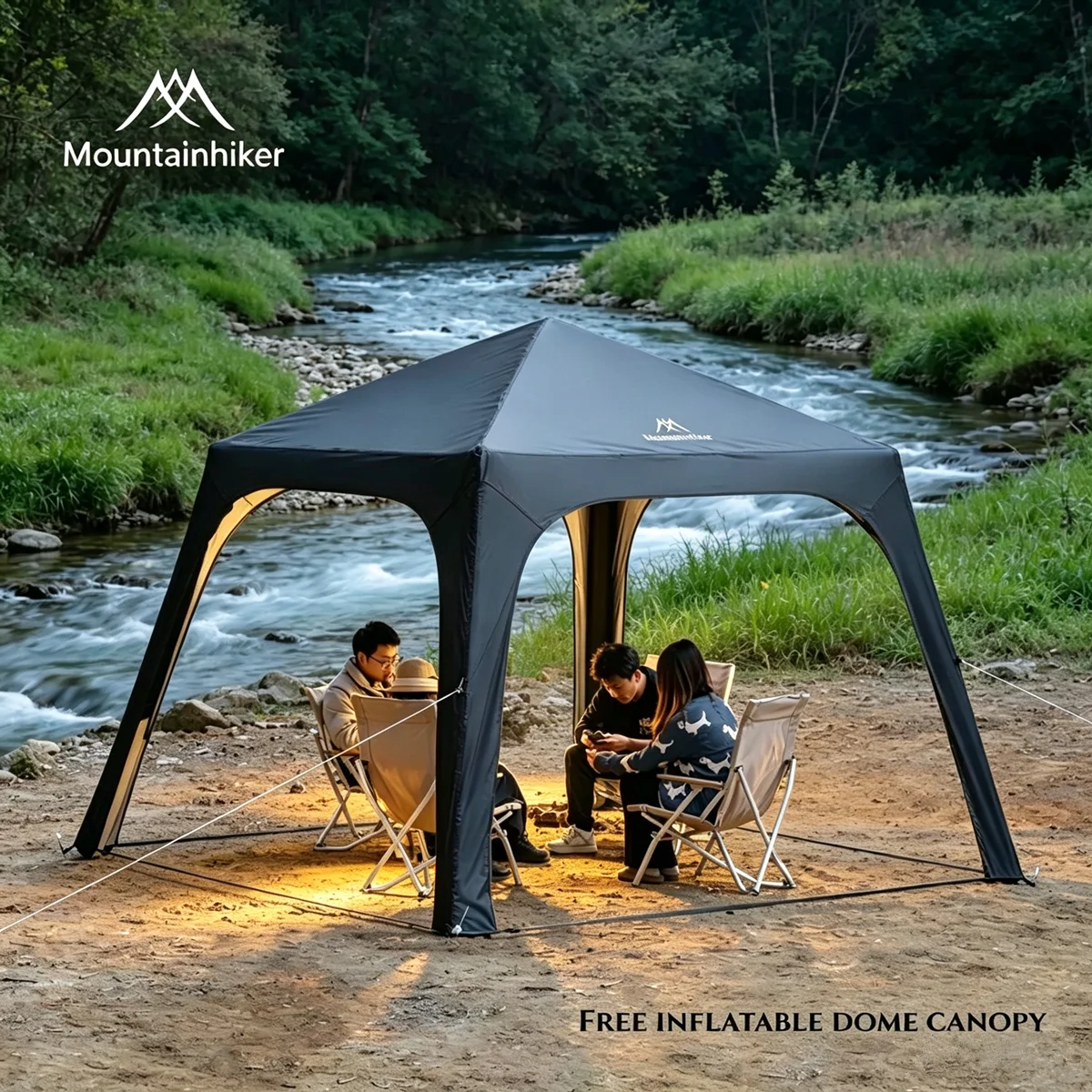 Outdoor Camping Dome - Tente de camping gonflable Mountainhiker 3x3M,