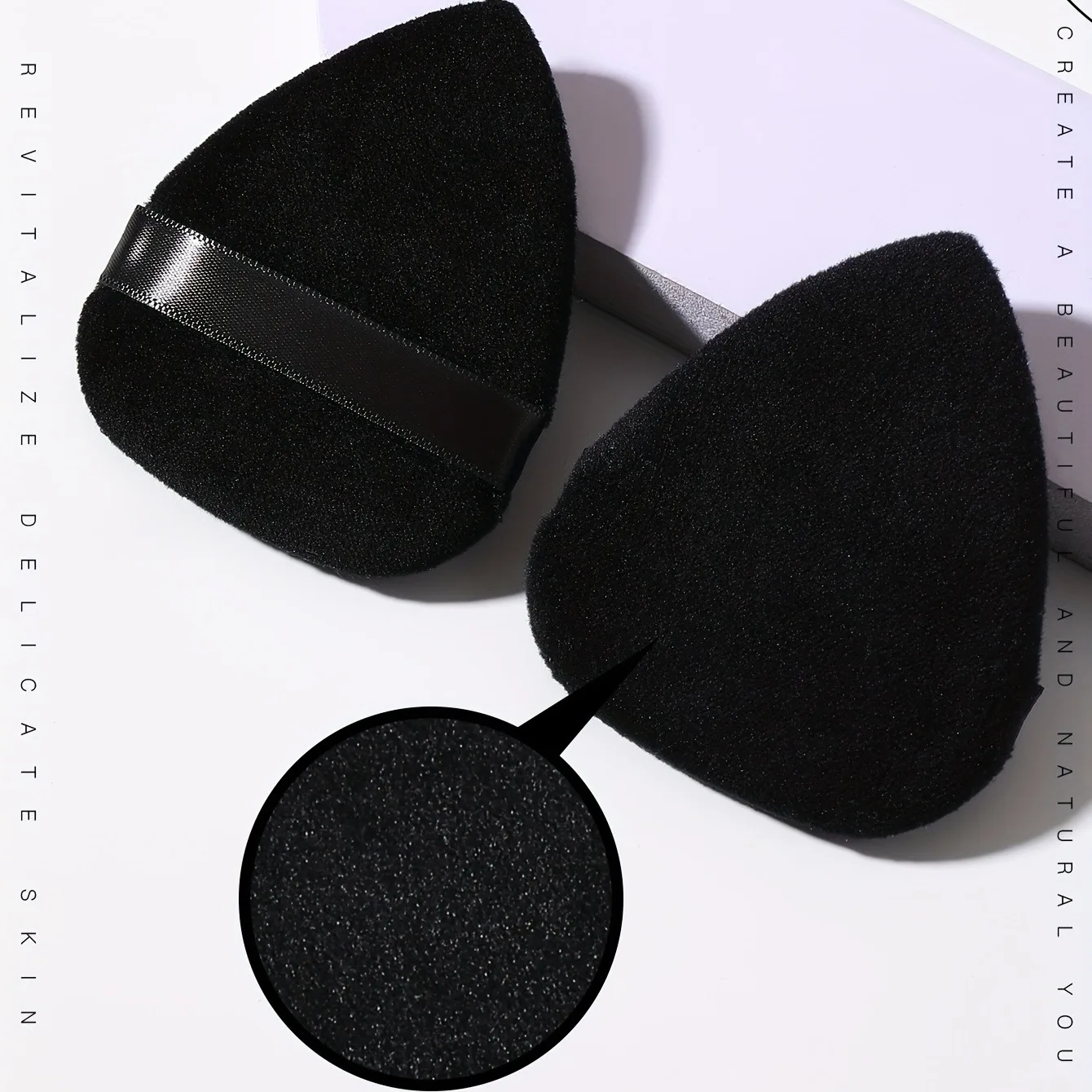 Piumino da cipria Waterdrop da 4 pezzi, soffi da cipria morbidi per trucco con cinturino, soffi da cipria in velluto per cipria sfusa