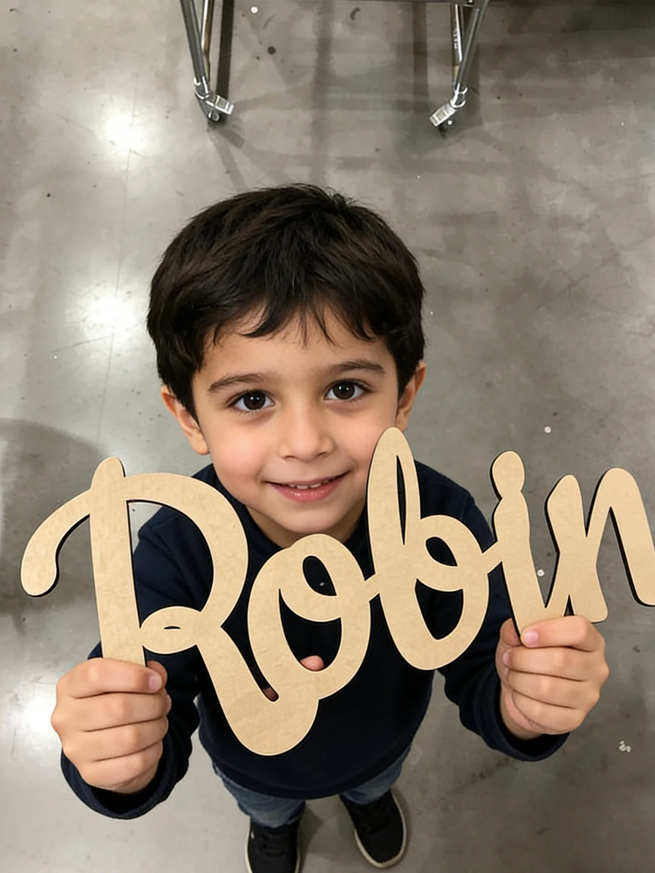 Baby Nursery Keepsake - Custom Cursive Wooden Name Sign Personalized