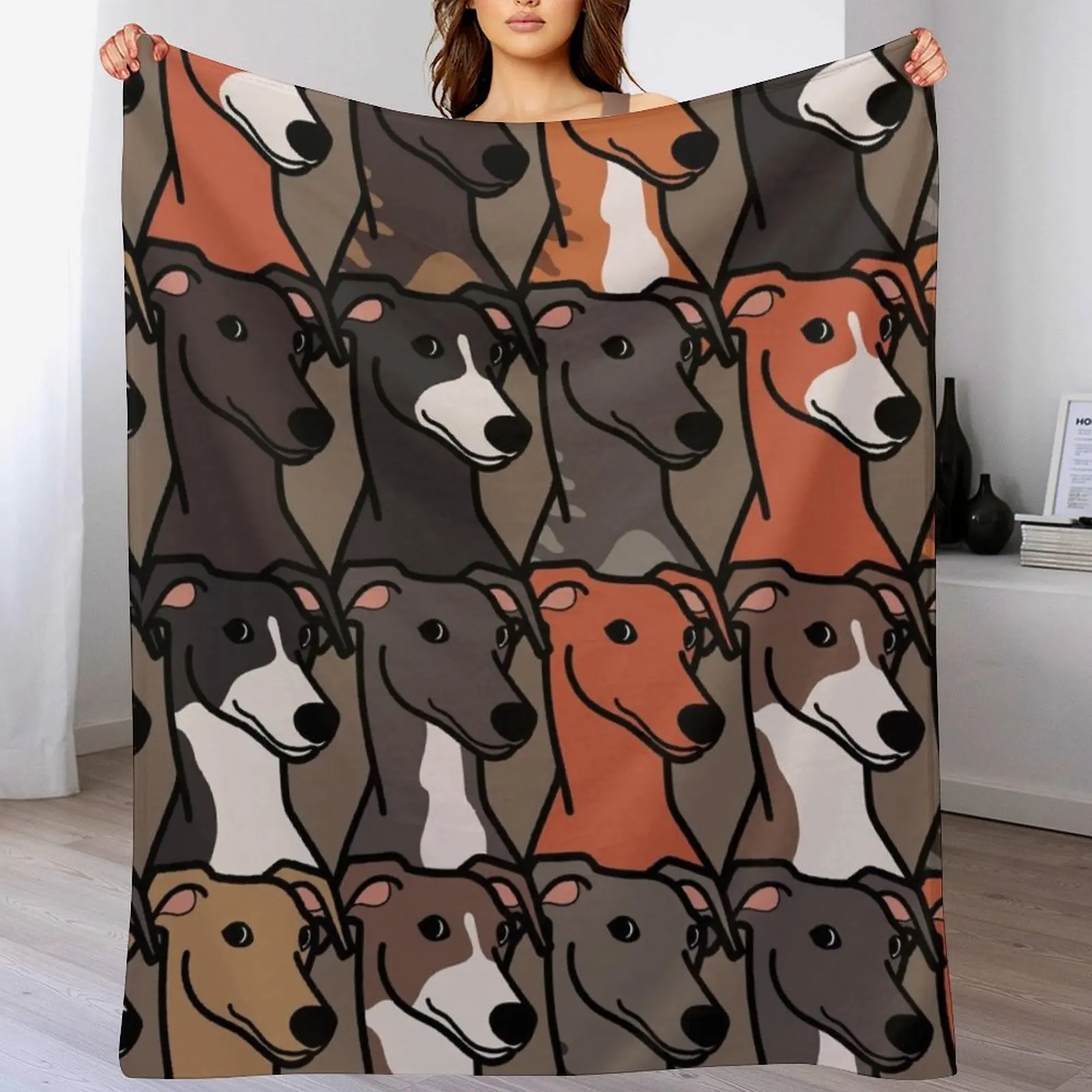 

Greyhound colors pattern Throw Blanket Cozy Throw Blanket Birthday Gift for Him Her