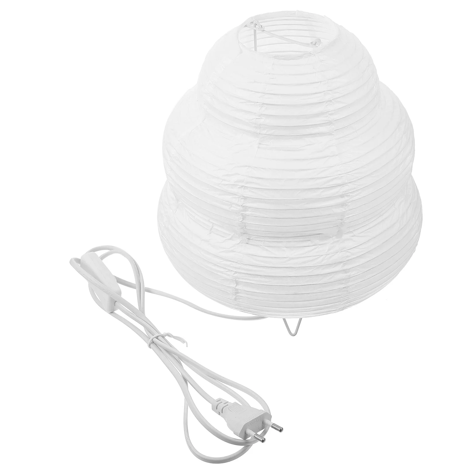 

Soft Light Night Lamp Rice Paper Shade Manual Weaving Table Lamp For Bedroom Decor Eu Plug