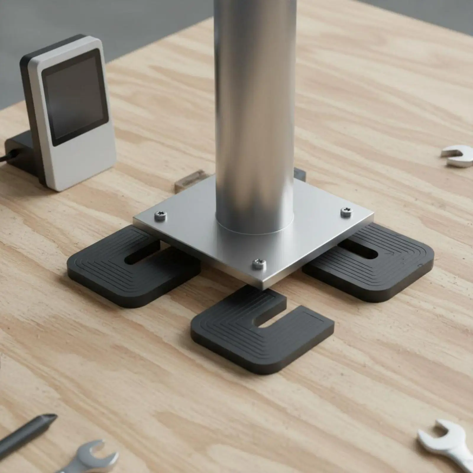 Base de Soporte para Aire Acondicionado con Absorción de Impactos y Reducción de Ruido, en Forma de U, de Goma, para Uso en Exteriores Universal