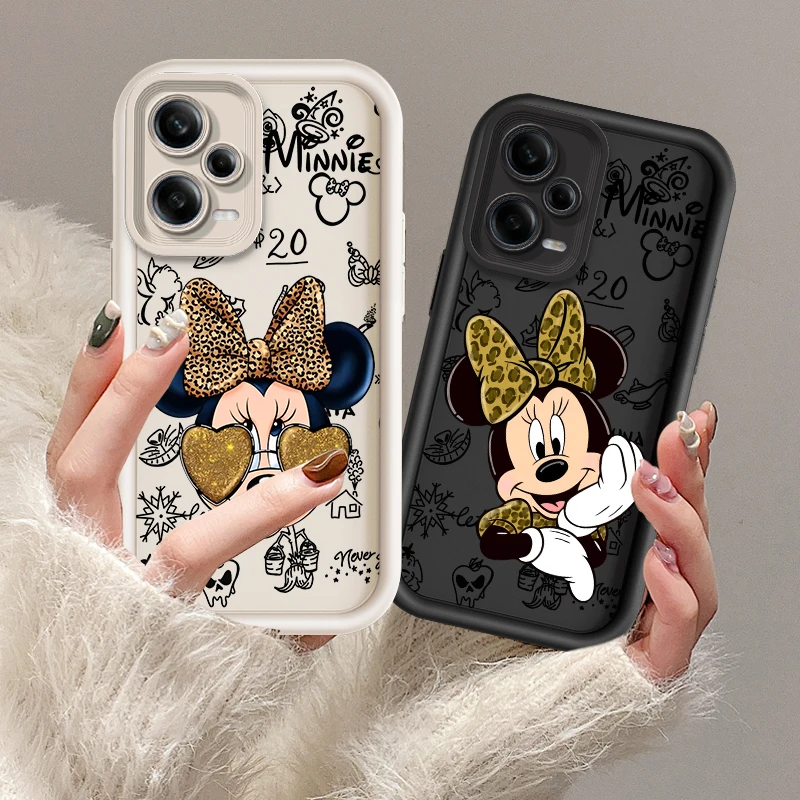 Minnie Disney Mouse For Xiaomi Redmi Note 13 12 11T 11S 11E 10S 10T K50 K40 K30 Pro Plus Eye Ladder Phone Case