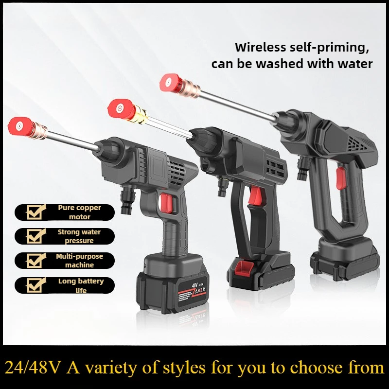 24V/48V Cordless High Pressure Cleaner Washer Spray Water Gun Car Wash Pressure Water Cleaning Machine for Makita Battery