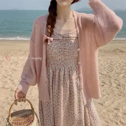 Sun Protection Clothing, Single Breasted Air-conditioned Sweater Mohair Knitted Cardigan Thin Sweater Jacket for Women