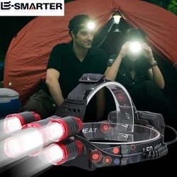 ESMARTER Sensor Headlamp 5 LED Super Bright Headlight Outdoor Camping Waterproof High Power Light Fishing Torch Flashlight