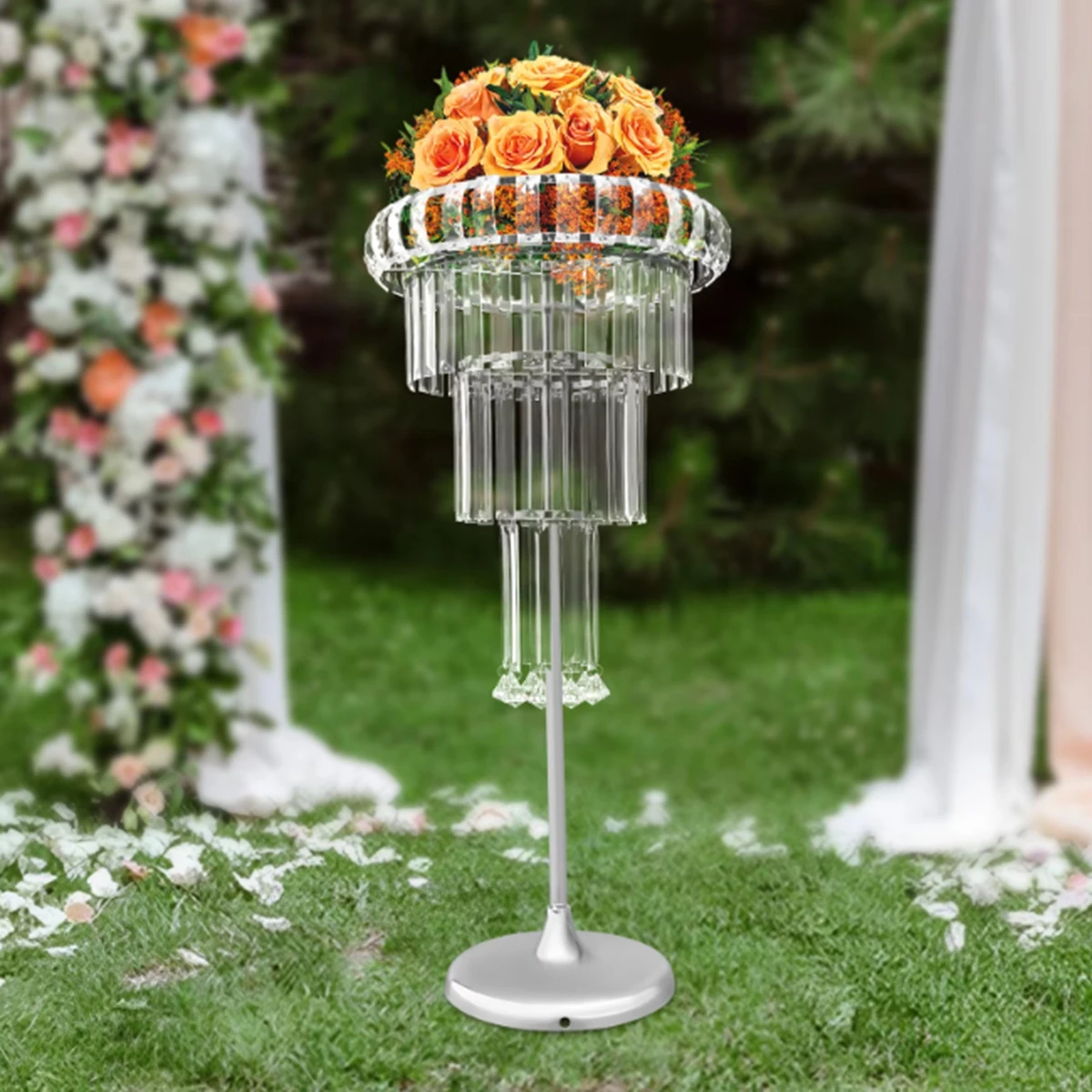 10pcs 75cm/120cm)Acrylic Candelabra Candle Holders Candlesticks Table Centerpieces Flower Stand Holder flower bowl Candelabrum