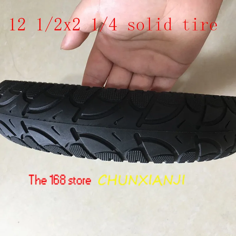 Good quality 12 1/2X2 1/4 solid tire 12 1/2*2 1/4 tubeless tyre for electric vehicle scooter non- inflatable explosion-proof