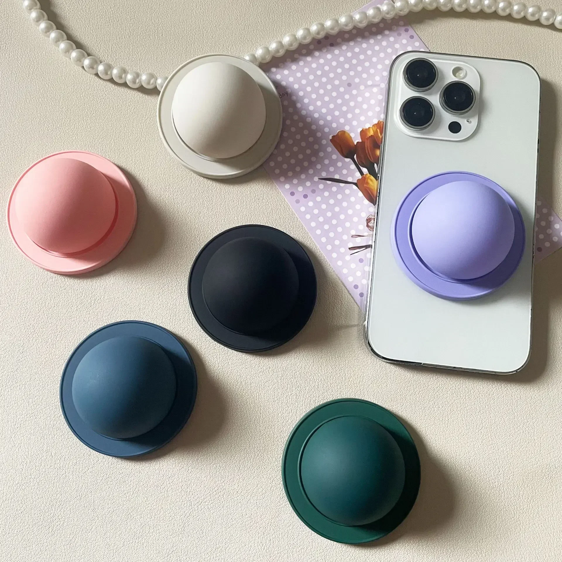 

Japan Kawaii Pastel Macarons Trend Style For Mag-safe Magnetic Griptok Grip Stand Foldable Phone Holder Bracket Case Accessories