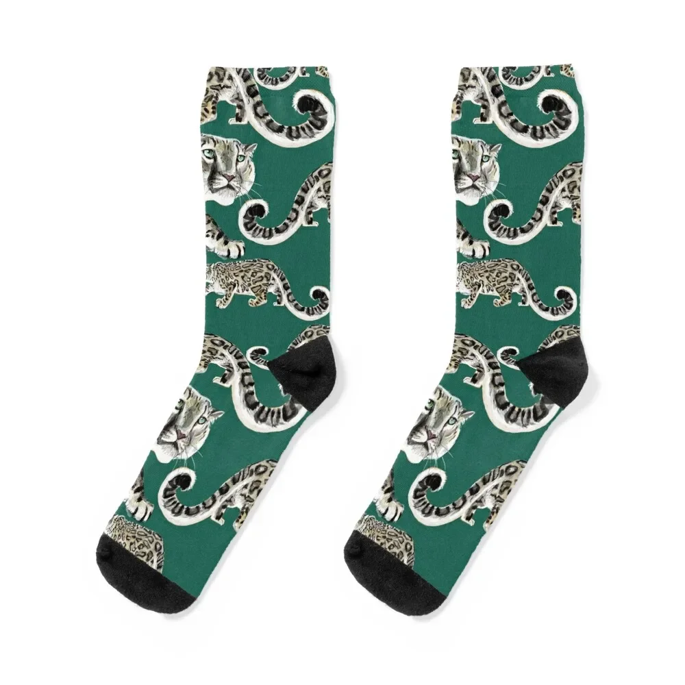 Snow Leopard #3 Socks hip hop Rugby Socks For Girls Men's