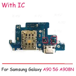 For Samsung Galaxy A90 5G A908N A908B USB Power Charger Port Jack Dock Connector Plug Board Charging Flex Cable Repair Parts