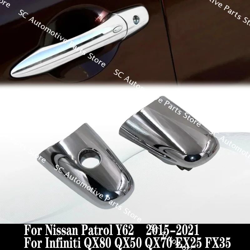 

Накладка на внешнюю дверную ручку, гальванизированная, для Nissan Patrol Y62 2015-2021, для Infiniti QX80 QX50 QX70 EX25 FX35
