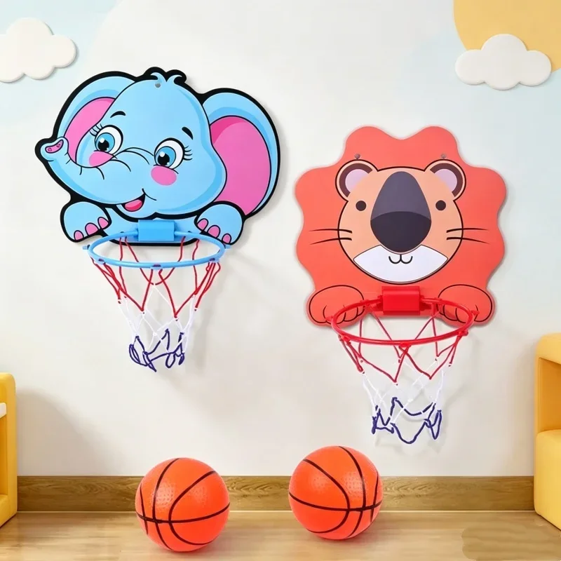 

Children's Creative Basketball Hoop Kit Cartoon Animal Basketball Stand Indoor Outdoor Sport Game Toy Kid Basketball Playing Set
